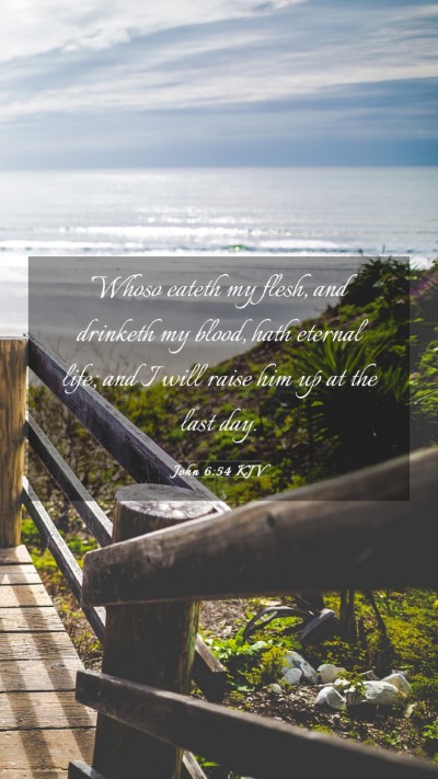 Picture 03 - John 6:54 KJV Mobile Phone Wallpaper - Whoso eateth my flesh, and drinketh my blood, - Mobile Bible Verse Wallpaper