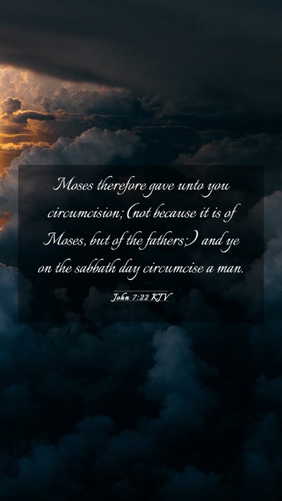 Picture 03 - John 7:22 KJV Mobile Phone Wallpaper - Moses therefore gave unto you circumcision; (not - Mobile Bible Verse Wallpaper