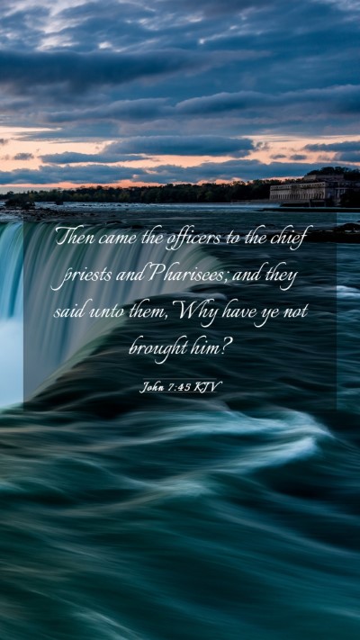 Picture 03 - John 7:45 KJV Mobile Phone Wallpaper - Then came the officers to the chief priests and - Mobile Bible Verse Wallpaper