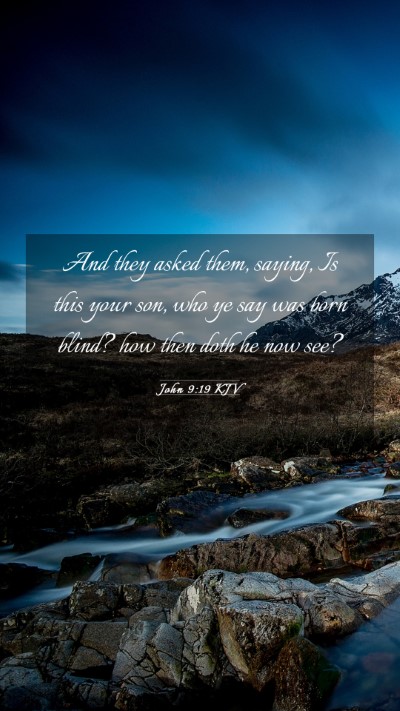 Picture 03 - John 9:19 KJV Mobile Phone Wallpaper - And they asked them, saying, Is this your son, - Mobile Bible Verse Wallpaper