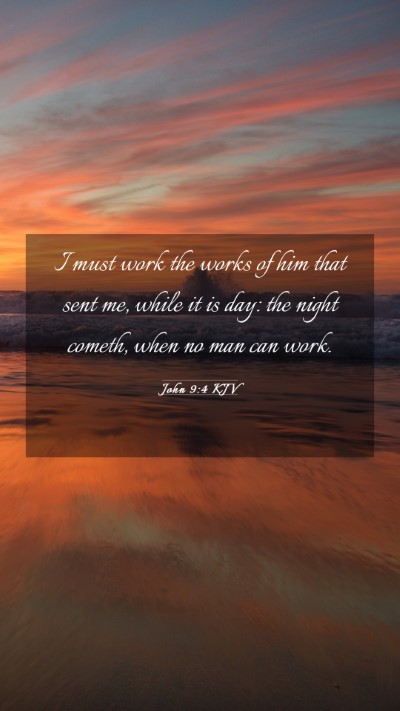 Picture 03 - John 9:4 KJV Mobile Phone Wallpaper - I must work the works of him that sent me, while - Mobile Bible Verse Wallpaper