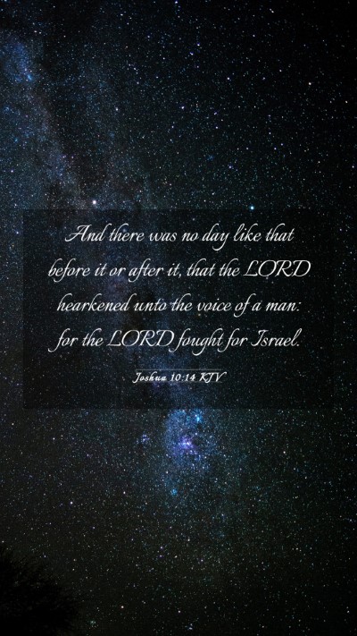 Picture 03 - Joshua 10:14 KJV Mobile Phone Wallpaper - And there was no day like that before it or after - Mobile Bible Verse Wallpaper
