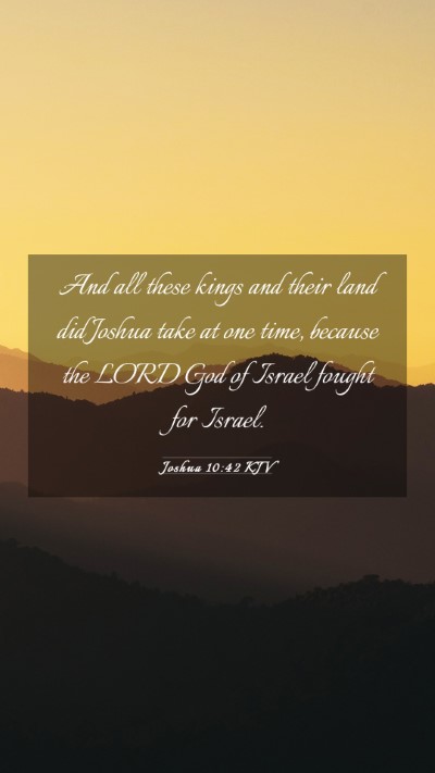 Picture 03 - Joshua 10:42 KJV Mobile Phone Wallpaper - And all these kings and their land did Joshua - Mobile Bible Verse Wallpaper