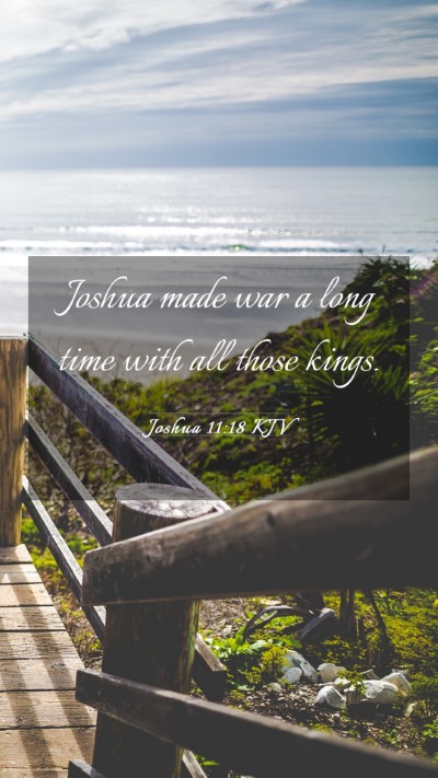 Picture 03 - Joshua 11:18 KJV Mobile Phone Wallpaper - Joshua made war a long time with all those - Mobile Bible Verse Wallpaper