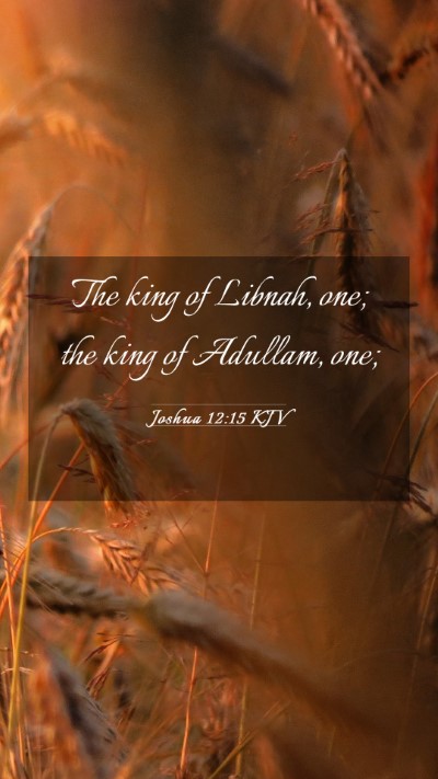 Picture 03 - Joshua 12:15 KJV Mobile Phone Wallpaper - The king of Libnah, one; the king of Adullam, - Mobile Bible Verse Wallpaper