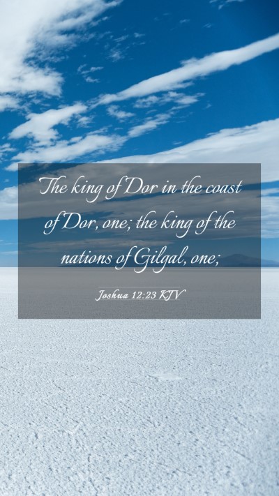 Picture 03 - Joshua 12:23 KJV Mobile Phone Wallpaper - The king of Dor in the coast of Dor, one; the - Mobile Bible Verse Wallpaper