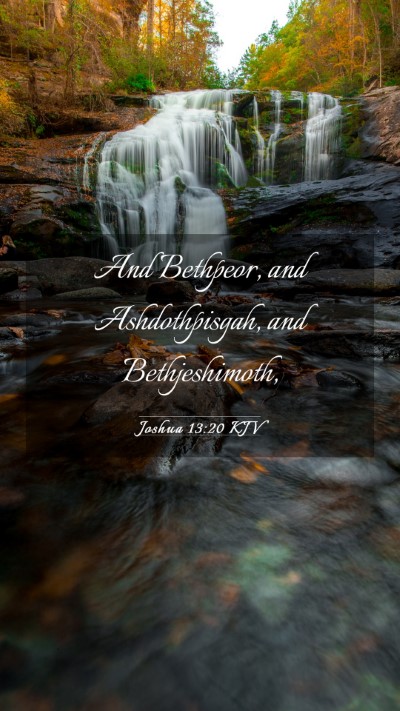Picture 03 - Joshua 13:20 KJV Mobile Phone Wallpaper - And Bethpeor, and Ashdothpisgah, and - Mobile Bible Verse Wallpaper