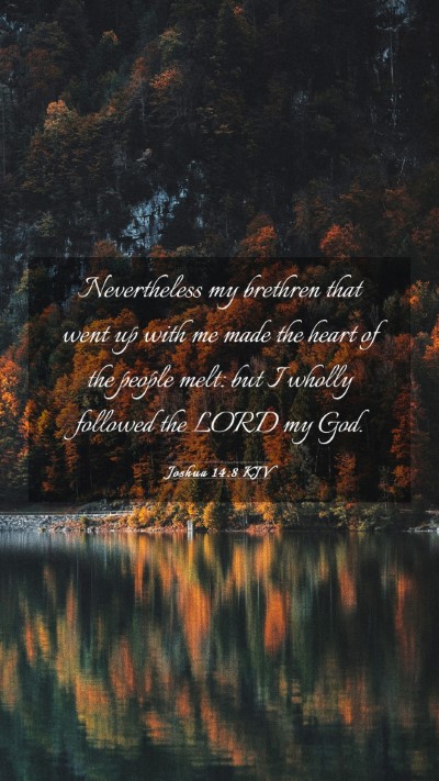 Picture 03 - Joshua 14:8 KJV Mobile Phone Wallpaper - Nevertheless my brethren that went up with me - Mobile Bible Verse Wallpaper