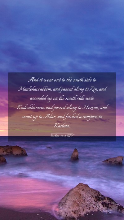 Picture 03 - Joshua 15:3 KJV Mobile Phone Wallpaper - And it went out to the south side to - Mobile Bible Verse Wallpaper
