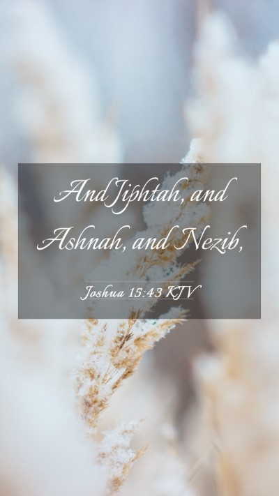 Picture 03 - Joshua 15:43 KJV Mobile Phone Wallpaper - And Jiphtah, and Ashnah, and - Mobile Bible Verse Wallpaper