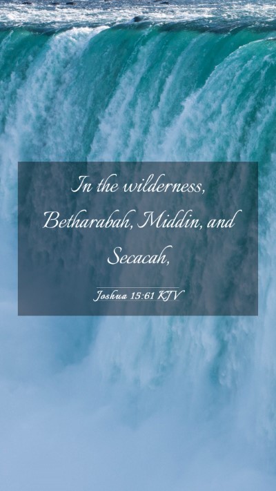 Picture 03 - Joshua 15:61 KJV Mobile Phone Wallpaper - In the wilderness, Betharabah, Middin, and - Mobile Bible Verse Wallpaper