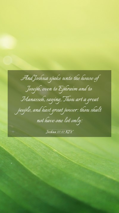 Picture 03 - Joshua 17:17 KJV Mobile Phone Wallpaper - And Joshua spake unto the house of Joseph, even - Mobile Bible Verse Wallpaper