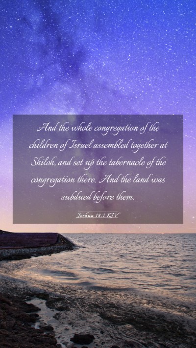 Picture 03 - Joshua 18:1 KJV Mobile Phone Wallpaper - And the whole congregation of the children of - Mobile Bible Verse Wallpaper