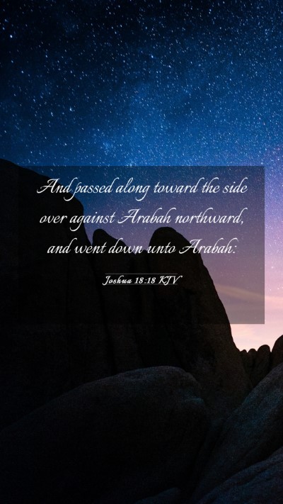 Picture 03 - Joshua 18:18 KJV Mobile Phone Wallpaper - And passed along toward the side over against - Mobile Bible Verse Wallpaper