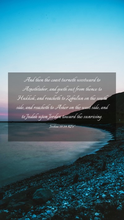 Picture 03 - Joshua 19:34 KJV Mobile Phone Wallpaper - And then the coast turneth westward to - Mobile Bible Verse Wallpaper