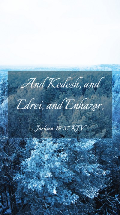Picture 03 - Joshua 19:37 KJV Mobile Phone Wallpaper - And Kedesh, and Edrei, and - Mobile Bible Verse Wallpaper