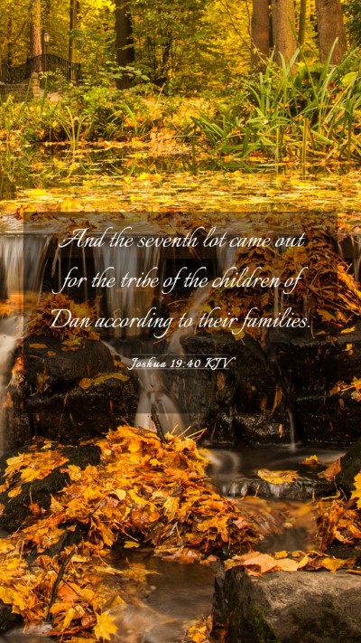 Picture 03 - Joshua 19:40 KJV Mobile Phone Wallpaper - And the seventh lot came out for the tribe of the - Mobile Bible Verse Wallpaper