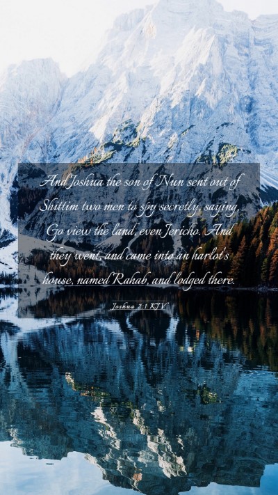 Picture 03 - Joshua 2:1 KJV Mobile Phone Wallpaper - And Joshua the son of Nun sent out of Shittim two - Mobile Bible Verse Wallpaper