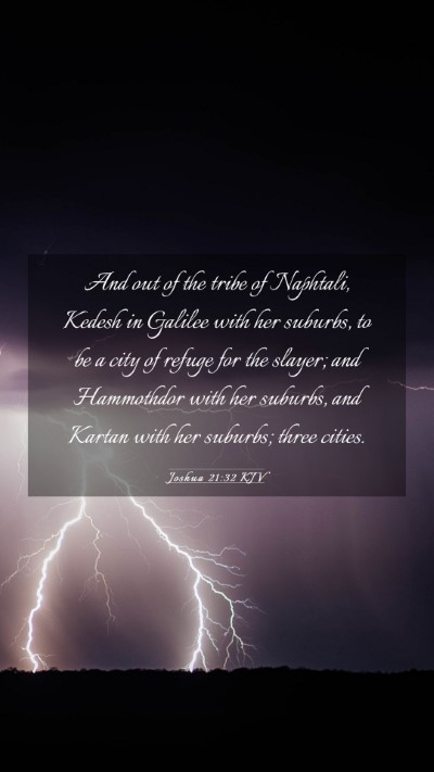 Picture 03 - Joshua 21:32 KJV Mobile Phone Wallpaper - And out of the tribe of Naphtali, Kedesh in - Mobile Bible Verse Wallpaper