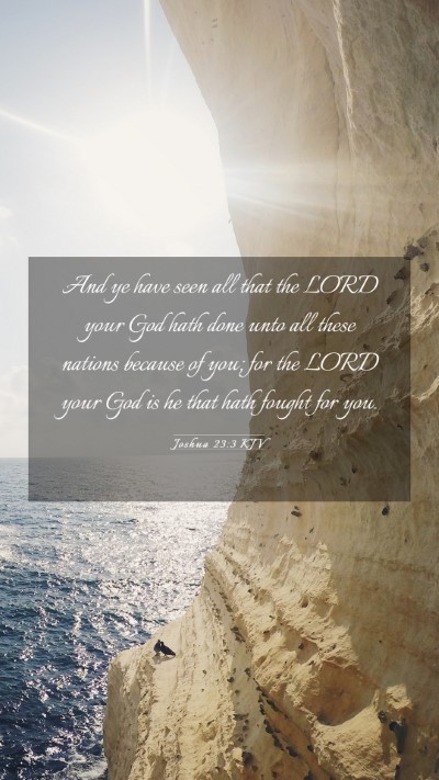 Picture 03 - Joshua 23:3 KJV Mobile Phone Wallpaper - And ye have seen all that the LORD your God hath - Mobile Bible Verse Wallpaper