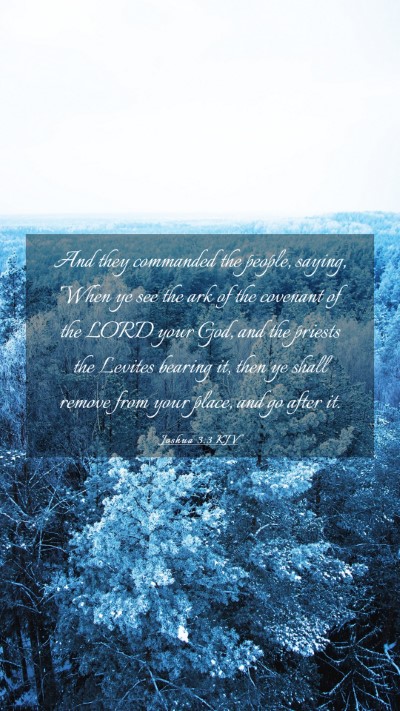 Picture 03 - Joshua 3:3 KJV Mobile Phone Wallpaper - And they commanded the people, saying, When ye - Mobile Bible Verse Wallpaper