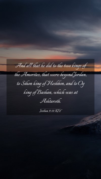 Picture 03 - Joshua 9:10 KJV Mobile Phone Wallpaper - And all that he did to the two kings of the - Mobile Bible Verse Wallpaper