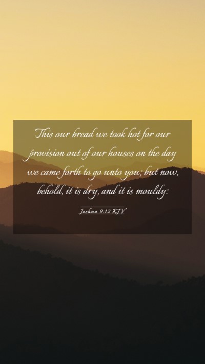 Picture 03 - Joshua 9:12 KJV Mobile Phone Wallpaper - This our bread we took hot for our provision out - Mobile Bible Verse Wallpaper