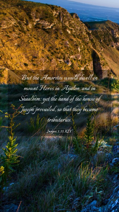 Picture 03 - Judges 1:35 KJV Mobile Phone Wallpaper - But the Amorites would dwell in mount Heres in - Mobile Bible Verse Wallpaper
