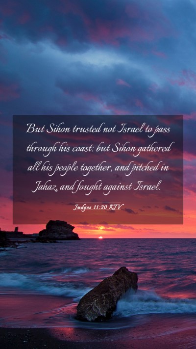 Picture 03 - Judges 11:20 KJV Mobile Phone Wallpaper - But Sihon trusted not Israel to pass through his - Mobile Bible Verse Wallpaper