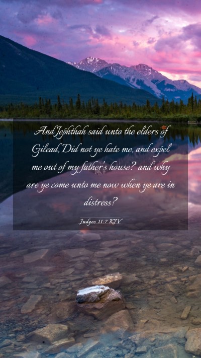 Picture 03 - Judges 11:7 KJV Mobile Phone Wallpaper - And Jephthah said unto the elders of Gilead, Did - Mobile Bible Verse Wallpaper