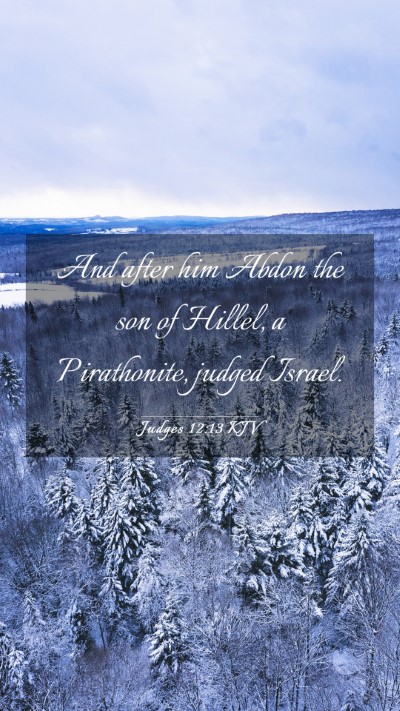 Picture 03 - Judges 12:13 KJV Mobile Phone Wallpaper - And after him Abdon the son of Hillel, a - Mobile Bible Verse Wallpaper