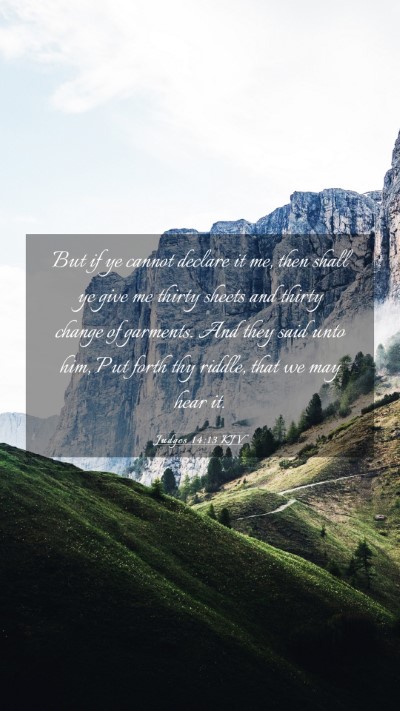 Picture 03 - Judges 14:13 KJV Mobile Phone Wallpaper - But if ye cannot declare it me, then shall ye - Mobile Bible Verse Wallpaper