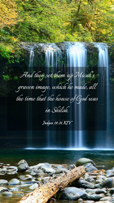 Picture 03 - Judges 18:31 KJV Mobile Phone Wallpaper - And they set them up Micah's graven image, which - Mobile Bible Verse Wallpaper
