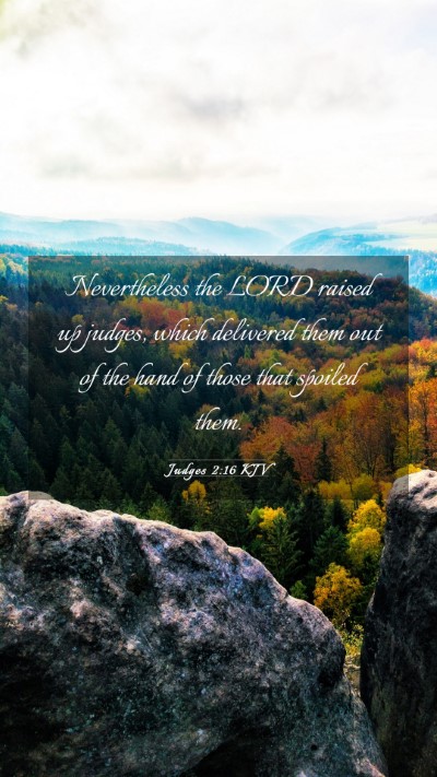 Picture 03 - Judges 2:16 KJV Mobile Phone Wallpaper - Nevertheless the LORD raised up judges, which - Mobile Bible Verse Wallpaper
