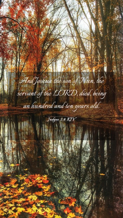 Picture 03 - Judges 2:8 KJV Mobile Phone Wallpaper - And Joshua the son of Nun, the servant of the - Mobile Bible Verse Wallpaper