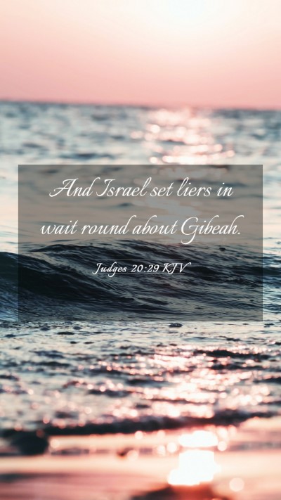 Picture 03 - Judges 20:29 KJV Mobile Phone Wallpaper - And Israel set liers in wait round about - Mobile Bible Verse Wallpaper
