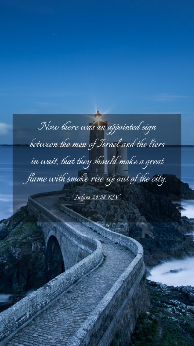 Picture 03 - Judges 20:38 KJV Mobile Phone Wallpaper - Now there was an appointed sign between the men - Mobile Bible Verse Wallpaper