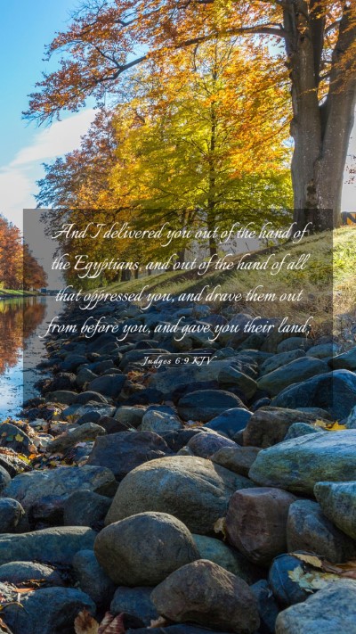 Picture 03 - Judges 6:9 KJV Mobile Phone Wallpaper - And I delivered you out of the hand of the - Mobile Bible Verse Wallpaper