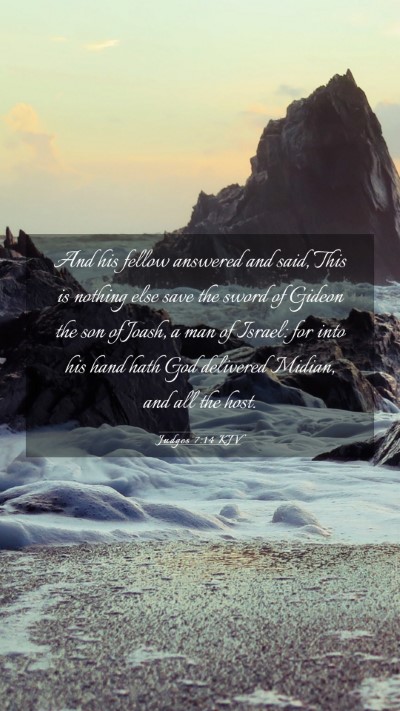 Picture 03 - Judges 7:14 KJV Mobile Phone Wallpaper - And his fellow answered and said, This is nothing - Mobile Bible Verse Wallpaper