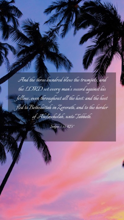 Picture 03 - Judges 7:22 KJV Mobile Phone Wallpaper - And the three hundred blew the trumpets, and the - Mobile Bible Verse Wallpaper
