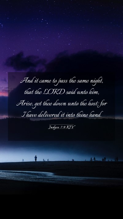 Picture 03 - Judges 7:9 KJV Mobile Phone Wallpaper - And it came to pass the same night, that the LORD - Mobile Bible Verse Wallpaper