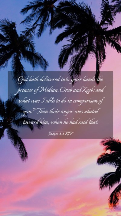 Picture 03 - Judges 8:3 KJV Mobile Phone Wallpaper - God hath delivered into your hands the princes of - Mobile Bible Verse Wallpaper
