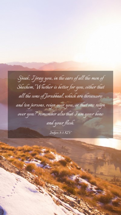 Picture 03 - Judges 9:2 KJV Mobile Phone Wallpaper - Speak, I pray you, in the ears of all the men of - Mobile Bible Verse Wallpaper