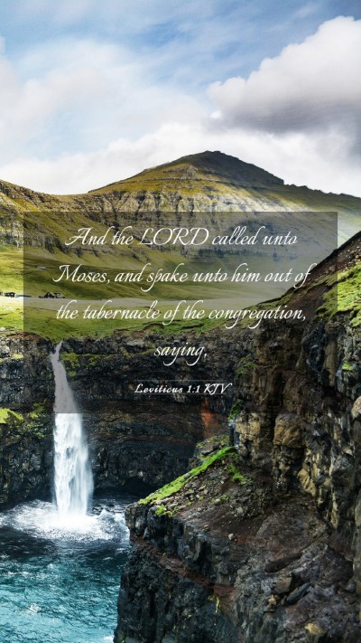 Picture 03 - Leviticus 1:1 KJV Mobile Phone Wallpaper - And the LORD called unto Moses, and spake unto - Mobile Bible Verse Wallpaper