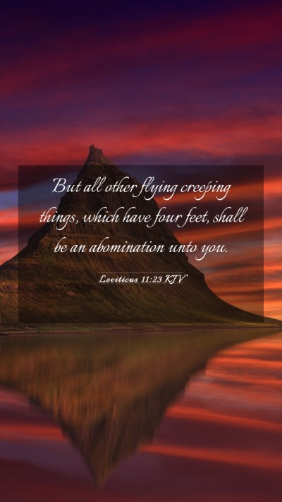 Picture 03 - Leviticus 11:23 KJV Mobile Phone Wallpaper - But all other flying creeping things, which have - Mobile Bible Verse Wallpaper