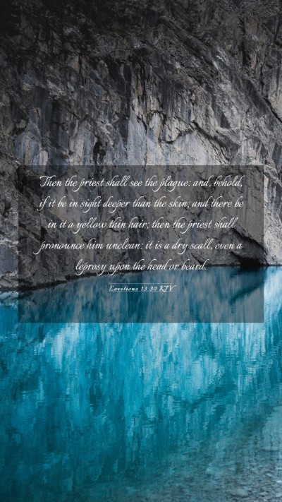 Picture 03 - Leviticus 13:30 KJV Mobile Phone Wallpaper - Then the priest shall see the plague: and, - Mobile Bible Verse Wallpaper