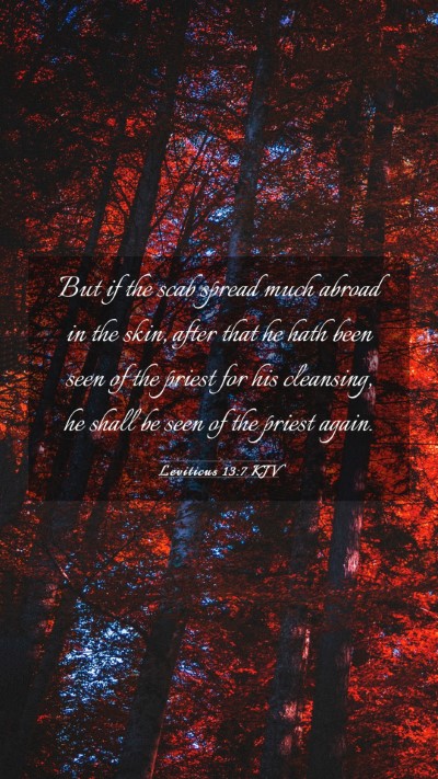 Picture 03 - Leviticus 13:7 KJV Mobile Phone Wallpaper - But if the scab spread much abroad in the skin, - Mobile Bible Verse Wallpaper