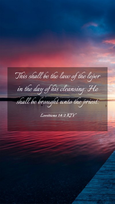 Picture 03 - Leviticus 14:2 KJV Mobile Phone Wallpaper - This shall be the law of the leper in the day of - Mobile Bible Verse Wallpaper
