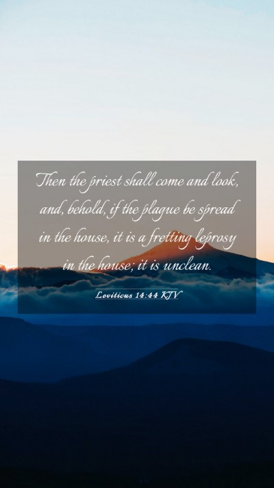 Picture 03 - Leviticus 14:44 KJV Mobile Phone Wallpaper - Then the priest shall come and look, and, behold, - Mobile Bible Verse Wallpaper