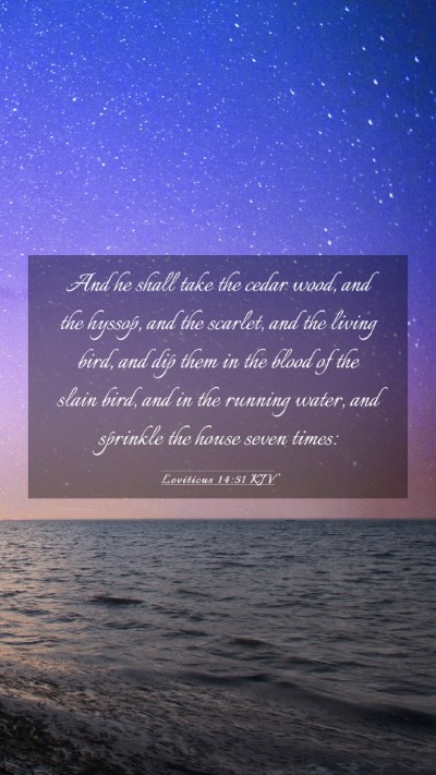 Picture 03 - Leviticus 14:51 KJV Mobile Phone Wallpaper - And he shall take the cedar wood, and the hyssop, - Mobile Bible Verse Wallpaper